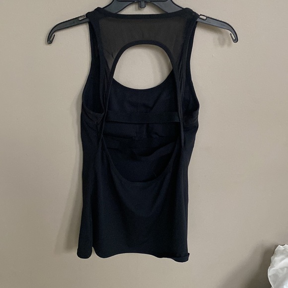 Fabletics black tank XS with sheer detailing - Picture 3 of 3